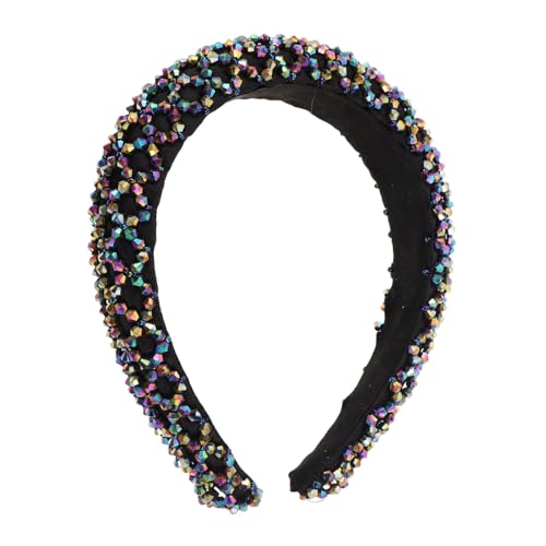 minkissy Stirnband Mit Breiter Krempe Haarband Für Mädchen Breite Haarbänder Mit Strass Gepolstertes Stirnband Funkelnde Stirnbänder Für Frauen Statement-stirnbänder Für Frauen Strasssteine von minkissy