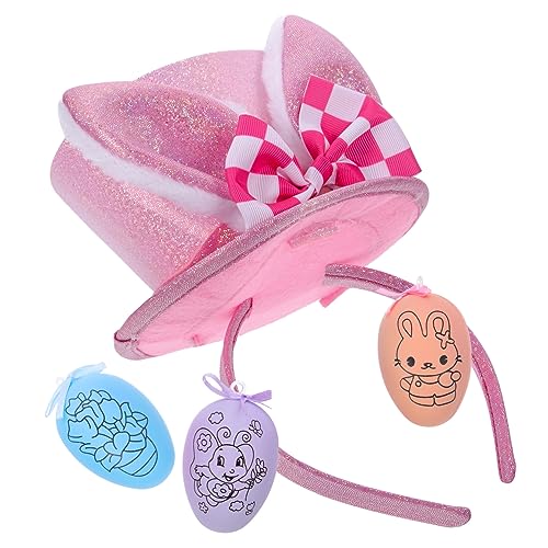 minkissy Stirnband Mit Hasenohren Für Ostern Cosplay-requisite Kopfbedeckung Mit Kaninchendesign Partyschleife Haarschmuck Für Osterfeiern Kostümrequisite Für Junge Mädchen von minkissy