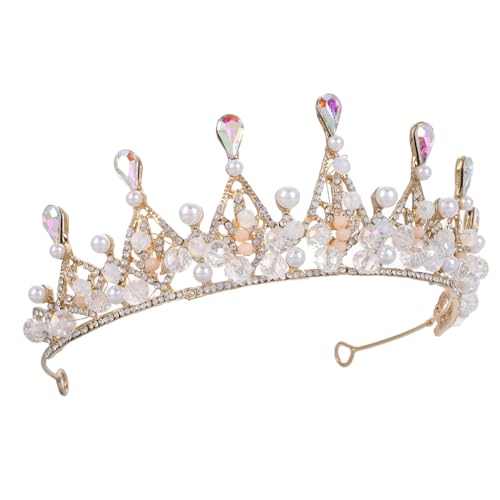 minkissy Tiara-krone Mit Strasssteinen Für Brautschmuck Haarschmuck Hochzeit Stilvolle Kopfschmuckkrone Für Frauen Und Prinzessinnen von minkissy