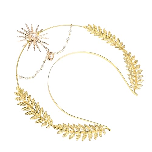 minkissy Stirnband Rave Flechter Gesicht Haarband Diademe Für Frauen Outfit Hochzeitskopfschmuck Für Die Braut Bands Funkeln Bustier Abschlussball Requisiten Perlen Led Golden Zinklegierung von minkissy