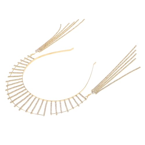 minkissy Mode Strass Kopfstück Quaste Kette Haar Zubehör Frauen Elegante Kopfbedeckungen Quaste Stirnband von minkissy