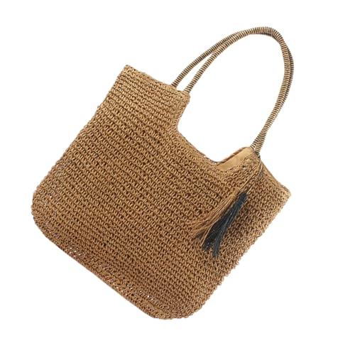 minkissy Strandtasche Damen Geflochtene Umhängetasche Leicht Große Kapazität Sommer Tote Bag Vielseitig Schultertasche Handtasche Geschenkidee von minkissy