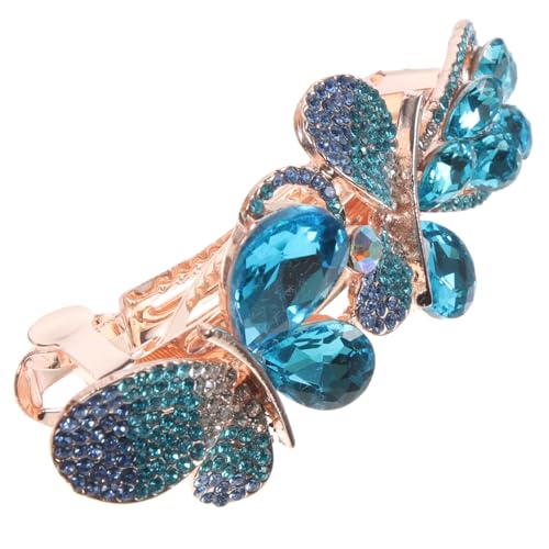 minkissy Haarspange Mit Strass-schleife Für Mädchen Und Frauen Metall-haarspange Strass-haar-accessoires Federspange von minkissy