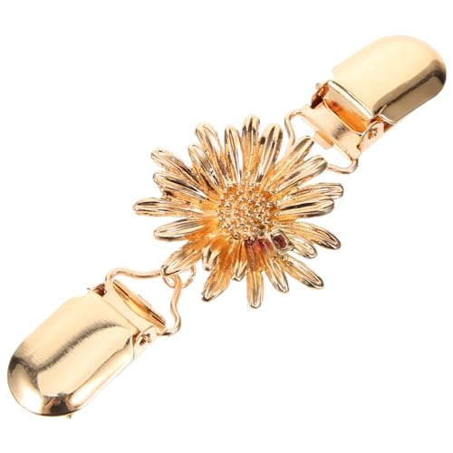 minkissy Strickjacken Clips mit Blumenmotiv Pullover Clip Zusammenhalten Vielseitige Schal Brosche für Damen Leichter Cardigan Verschluss Langlebiges Design von minkissy