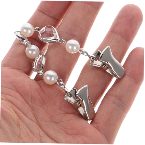 minkissy Strickjacken Clips mit Funkelnden Broschen Stilvolle Schal und Pullover Klammern Teiliges mit Sicherem Verschluss Kettenclips für Damen Kleidung von minkissy