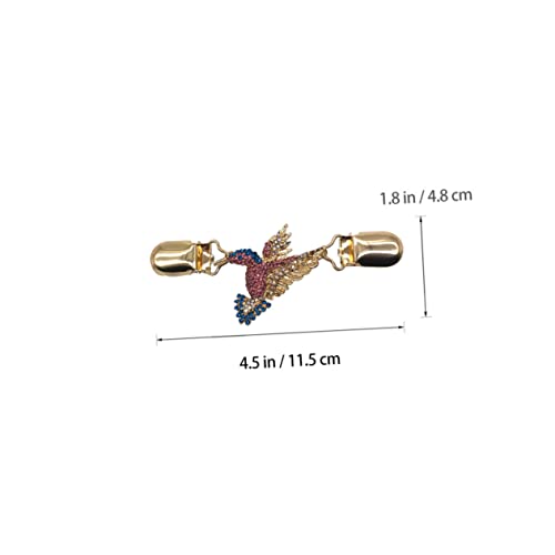 minkissy Strickjackenclip mit Farbigen Hummingbird Design Modischer Leichter Schal und Pulloverclip Vielseitiger Klammerverschluss für Damen Eleganter Kleidungsfixierer für Strickwaren und von minkissy