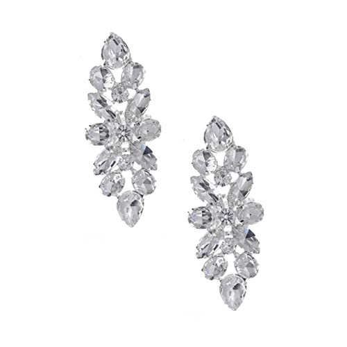 minkissy Stylische Schuhschnallen Dekorative Accessoires für High Heels Silberne Schuhclips für Hochzeit Party und Alltag von minkissy