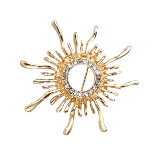 minkissy Stylische Vintage Sonnenblumen Brosche Damen Dekorative Anstecknadel aus Langlebiger Legierung Eleganter Brustschmuck für Kleidung Taschen Schals Leichter Eleganter Modeschmuck von minkissy