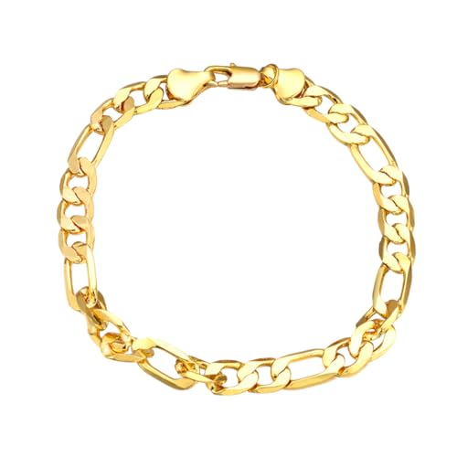 minkissy Stylisches Herrenarmband Goldfarben Robuste Rundkettenglieder Modisches Männer schmuckstück Dekorative Overlay kette Leicht und Angenehm zu Tragen Geschenk für Männer Jungen und minkissy Stylisches Herrenarmband Goldfarben Robuste Rundkettenglieder Modisches Männer schmuckstück Dekorative Overlay kette Leicht und Angenehm zu Tragen Geschenk für Männer Jungen und von minkissy