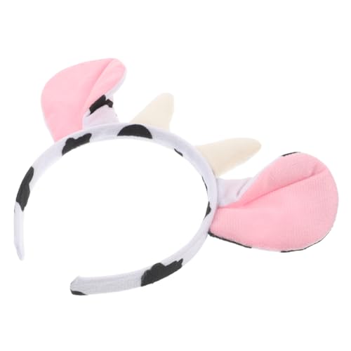 minkissy Kuhhorn-stirnband Lustig Cartoon-tierkopfschmuck Für Make-up-besuch Bauernhoftier-kostüm Stirnband Für Cosplay Tierparty Halloween von minkissy