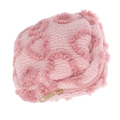 minkissy Süßes Reiseset für Make Up und Münzen Fuzzy Mini Handtasche im Praktischer Kosmetik Organizer für Frauen und Mädchen von minkissy