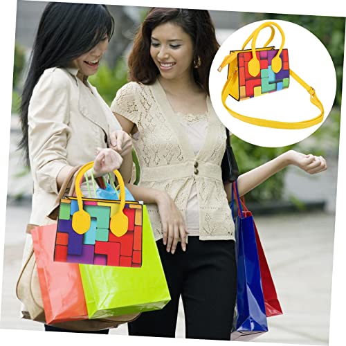 minkissy Modedesign Crossbody Tasche für Damen PU Umhängetasche mit Verstellbarem Schultergurt Kontrastfarbenes Muster Stilvolle Aufbewahrungstasche für Reisen und Alltag minkissy Modedesign Crossbody Tasche für Damen PU Umhängetasche mit Verstellbarem Schultergurt Kontrastfarbenes Muster Stilvolle Aufbewahrungstasche für Reisen und Alltag von minkissy