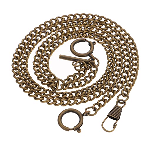 minkissy Taschengeldtaschenuhr Kette Metall Antik Bronze Stilvolles Accessoire für Herren Vielseitig Einsetzbar für Uhren Kleidung und Taschen von minkissy