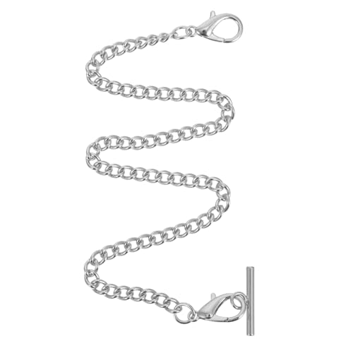 minkissy Taschenuhrkette Verschlüsse Klaue Schlüssel Hummer Krankenschwester Taschenuhr Westekette Taschenuhr-westenkette Uhrenketten Westenketten Für Männer Anhängeruhr Silber Metall von minkissy