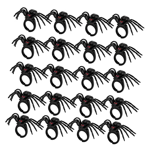 minkissy Teiliges Halloween Spinnen Finger Ring Set aus Kunststoff Kreative Horror Party Deko Sicherer Kunststoff für Erwachsene Vielseitige Halloween Mitgebsel und Spielspaß von minkissy