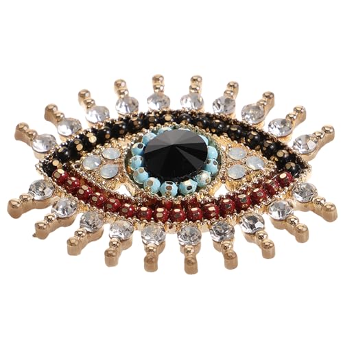 minkissy Teufel Augen Brosche Pin mit Kristallen Schal Dekoration für Damen Modisches Accessoire für Kleidung für zu Besonderen Anlässen von minkissy