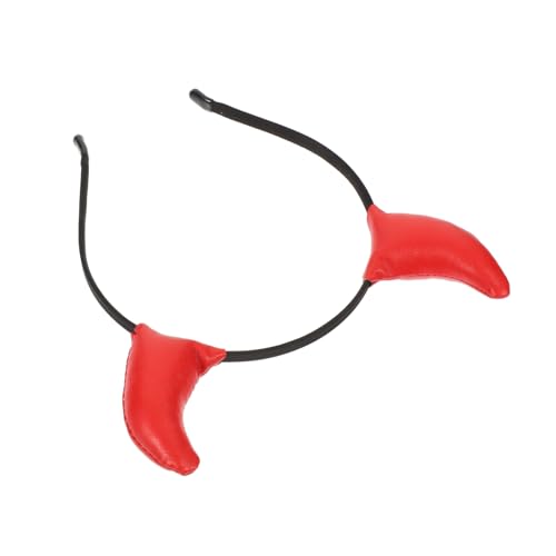minkissy Teufelshörner Stirnband Halloween Kostüm Haarreif mit Kreativem Hörner Design Bequemes Haarschmuck Party Accessoire für Karneval Cosplay Tanz und Nachtveranstaltungen von minkissy