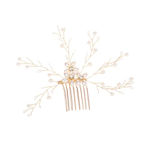 minkissy Braut-Tiara Brauteinsatzkamm Braut Haarkamm Frauen Haarnadel Tiara Für Die Hochzeit Der Braut Kopfschmuck Für Die Braut Hochzeit Kopfschmuck Mädchen Kristall Haarschmuck von minkissy