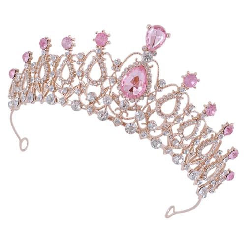 minkissy Tiara Für Mädchen Aus Zinklegierung Mit Strass Glänzend Und Auffällig Kopfschmuck Für Geburtstagsfeiern Und Hochzeiten Leicht Und Angenehm Zu Tragen von minkissy