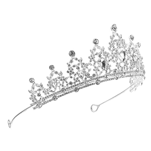 minkissy Tiara Strasskrone Für Damen Hochzeit Diadem Mit Glitzernden Strasssteinen Für Besondere Anlässe Wie Abschlussball Geburtstagsfeier Oder Halloween von minkissy