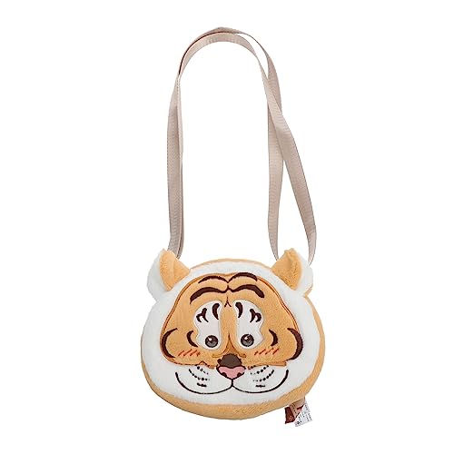 Tigerkopf-plüschtasche Mädchen Kleinkind Geldbörse Frühlingsfest-taschen Kinder Umhängetaschen Umhängetasche Für Kinder Süße Tiertaschen Pp Baumwolle Kindertasche Prinzessin von minkissy