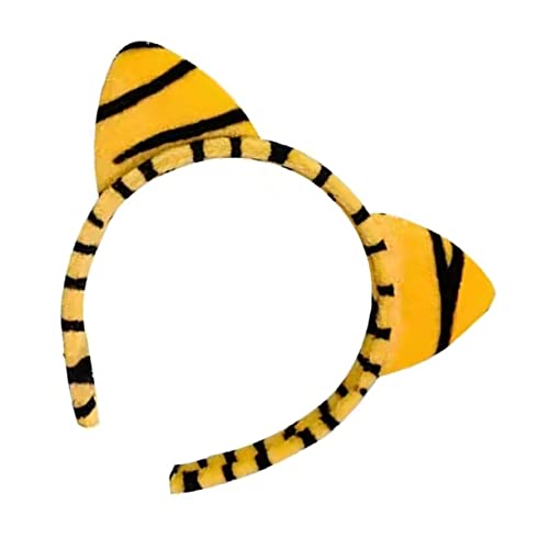 minkissy Stirnband Mit Tigerohren Ohr Kopfbedeckung Make-up-stirnband Stirnbänder Mit Katzenohren Stirnbänder Für Mädchen Cosplay-party Plüsch-ohr-stirnband Kuscheltier Stoff Niedlich Schal von minkissy