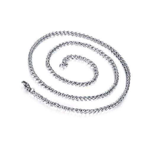 minkissy Titanstahl Herren Halskette Curb Chain Rustfrei Korrosionsbeständig Klassische Männerkette Langlebig Stilvoll Alltagsschmuck von minkissy