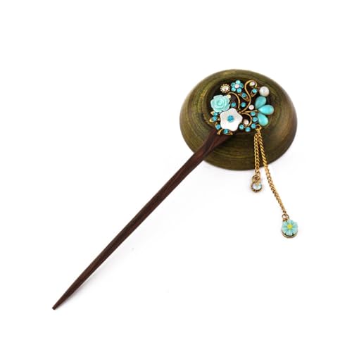 minkissy Holz Haarstab Vintage Traditionell Mit Glatten Runden Spitzen Für Damen Haar Styling Leichtgewichtig Und Tadelloser Verarbeitung Zufällige Farbe von minkissy