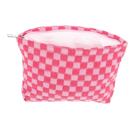 minkissy Tragbare Kosmetiktasche Damen Gestrickte Make Up Tasche Multifunktionale Reise Kulturtasche Leicht und Praktisch für Kosmetik und Kleinigkeiten von minkissy