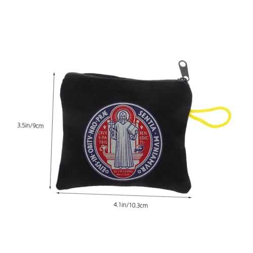 minkissy 4stücke Kleine Reißverschlusstasche Zur Aufbewahrung Von Make-up Und Schmuck Schwarze Beutel Mit Aufhängegurt Organizer Für Lippenstift Und Münzen Praktische Mini-Tasche Für von minkissy