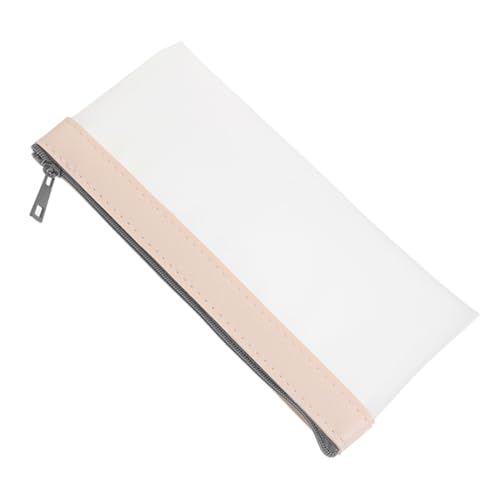 minkissy Transparente Geldtasche Bargeldumschläge Bag Organizer Zubehör Taschen tragbar Kasse Kosmetiktasche Briefpapierbeutel Mini-Make-up-Tasche für die Handtasche Cash -Beutel TPU Beige von minkissy