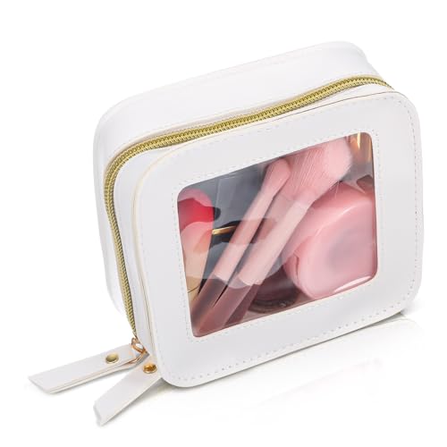 minkissy Klarer Kosmetikbeutel Für Reisen Transparenter Make-up Organizer Mit Reißverschluss Kompakte Und Tragbare Schminktasche Für Lippenstifte Und Kleine Kosmetika Für Damen von minkissy