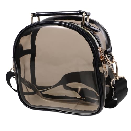 minkissy Transparente PVC Schultertasche Damen Crossbody Tasche Leicht Verstellbarer Gurt Große Kapazität Vielseitige Handtasche für Party Shopping Reisen von minkissy