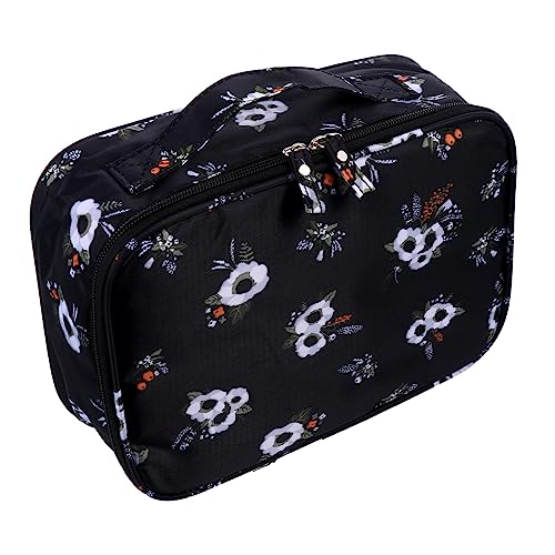 minkissy Travel Cosmetic Bag Mens Cosmetic Travel Bag Makeup Bag for Travel Cosmetic Bags for Women Small Makeup Zipper Pouch Toiletry Bag for Men Small Napkins Oxford Cloth Lady, Schwarz , 25x19cm, von minkissy