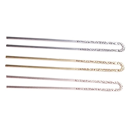 minkissy U-förmige Haarnadeln 3 Stück Für Hochzeitsfrisuren Haarstäbe Für Frauen Gold Silber Roségold Haaraccessoires Für Bräute Für Dutt Und Hochsteckfrisuren von minkissy