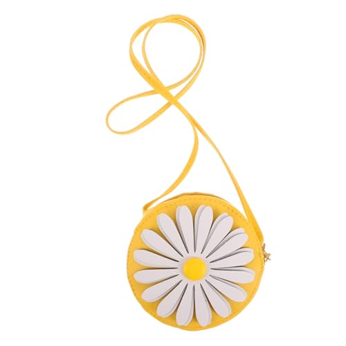 minkissy Umhängetasche PU Material Verstellbarer Gurt Niedliche Daisy Muster Kleine Crossbody Tasche Für Junge Mädchen Und Kleinkinder von minkissy