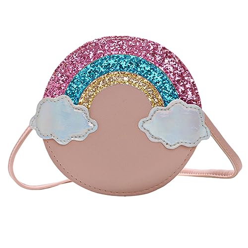 minkissy Umhängetasche für Aufbewahrungstasche mit Regenbogen Dekoration oder Schulrucksack Wie Weihnachten Geburtstagsfeiern Praktische Kleine von minkissy