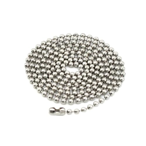 minkissy Unisex Kugelkette Titanstahl Packung Silber Robuste Säure Alkalibeständige Perlenkette für Anhänger Armbänder minkissy Unisex Kugelkette Titanstahl Packung Silber Robuste Säure Alkalibeständige Perlenkette für Anhänger Armbänder von minkissy