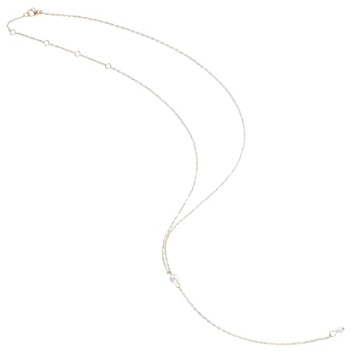 minkissy Vergoldete Damen Perlenhalskette aus Leichte Clavicle Chain Schmuck für Mädchen Halskette Hautfreundlich und Vielseitig Kombinierbar von minkissy