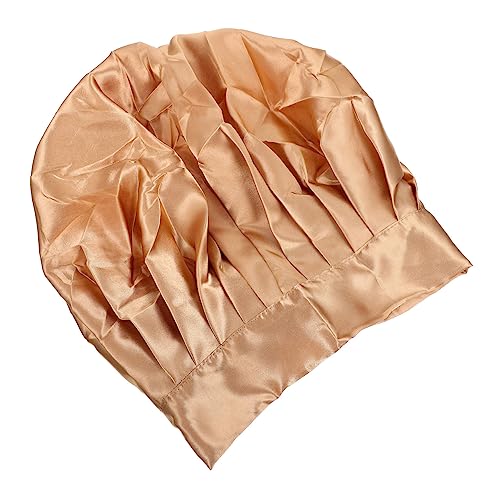 minkissy Verschleißfeste Satin Bonnet Haar Bonette für Frauen Versorgung Jumbo Duschhaube Haargummi mit Schleife Haar Duschhaube Bequeme Satin Bonnet Verschleißfeste Schlaf Hut Schlaf Versorgung von minkissy