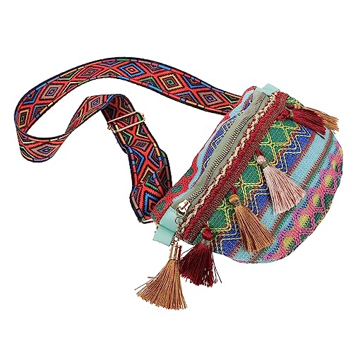 minkissy Verstellbare Bauchtasche Im Ethnischen Stil Für Damen Stilvolle Umhängetasche in Hellgrün Geeignet Für Reisen Einkäufe Und Alltag Überzeugend Durch Ihre Strapazierfähigkeit Und von minkissy