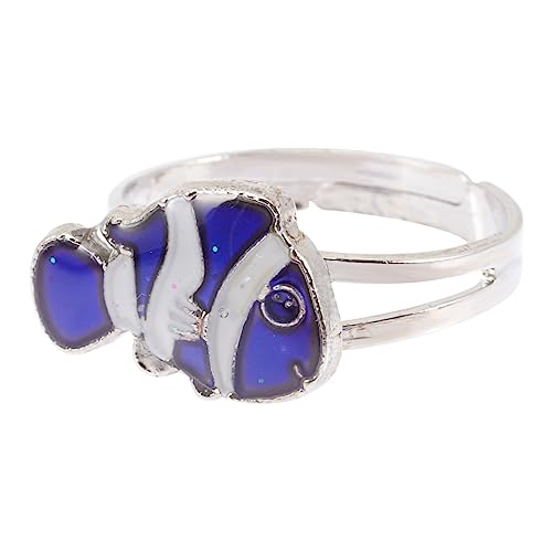 minkissy Color Changing Fish Finger Ring Für Junge Mädchen Einstellbarer Cartoon Ring Mit Thermochromik Kreative Farbwechsel-dekoration Für Mädchen Und Jungen Einzigartiger Accessoire minkissy Color Changing Fish Finger Ring Für Junge Mädchen Einstellbarer Cartoon Ring Mit Thermochromik Kreative Farbwechsel-dekoration Für Mädchen Und Jungen Einzigartiger Accessoire von minkissy