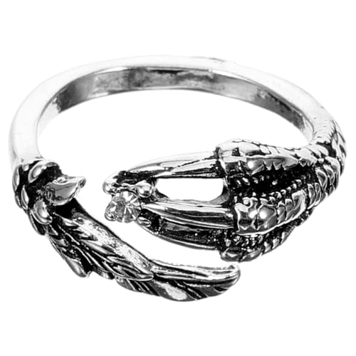 minkissy Verstellbarer Drachenkrallenring für Damen Herren Vintage Inspirierter Finger Schmuck im Punk für Mode Statements von minkissy