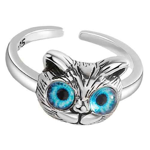 minkissy Katzenring Verstellbarer Offener Ring Für Damen Kreativer Ringschmuck Modischer Fingerring Mit Katzenform Geeignet Als Geschenk Für Frauen Und Mädchen von minkissy
