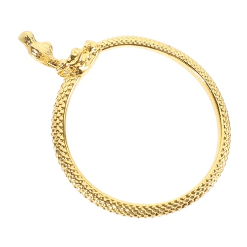 minkissy Verstellbarer Offener Ring Damen Chinesischer Stil Goldfarbener Dragon Design Schmuck Eleganter Fingerring Einzigartiger Modeschmuck für Festivals und Alltag von minkissy