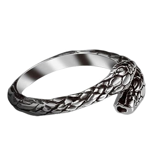 Verstellbarer Schlangenring für Herren Retro Punk Einzigartiger Fingerring für Frauen für Halloween Partys Tägliches Modischer Schmuck von minkissy