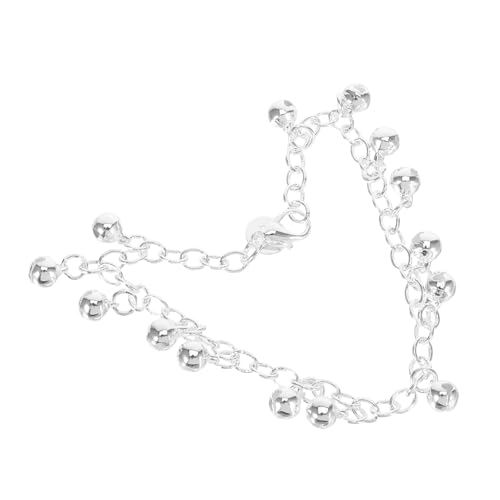 minkissy Fußkettchen Mit Glöckchen Aus Versilberter Verstellbares Damenarmband Leichtes Glöckchen-design Für Alltag Und Partys von minkissy