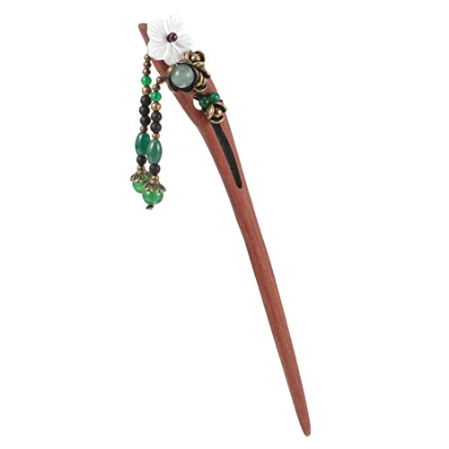 minkissy Vintage Blumenhaarnadel Haarstäbchen baumeln lassen baumelnde Haarnadel Haarschmuck aus Strass Haarspangen Haarwachsstift chinesische Haarnadel Essstäbchen für Mädchenhaare Holz von minkissy