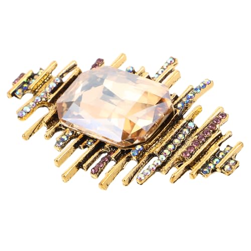 minkissy Blumenanstecknadel Mit Strasssteinen Für Damen Großes Vintage-stil Brosche Hochzeitsschmuck Formelle Dekoration Robustes Material von minkissy