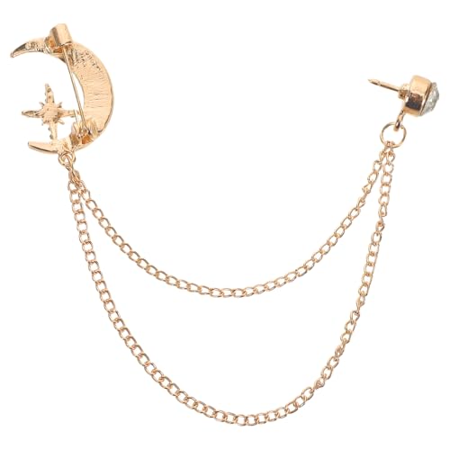 minkissy Vintage Brosche Weihnachtsbrosche Broschen Im Vintage Stil Sicherheitsnadeln Anzug Revers Für Jacken Strass Stern Brosche Anstecknadel Schmuck Goldene von minkissy
